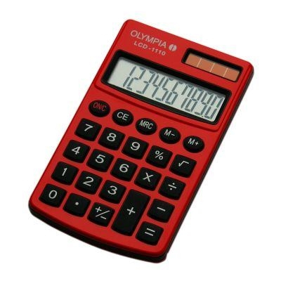 Αριθμομηχανή Κόκκινη Olympia Lcd-1110R 15230080