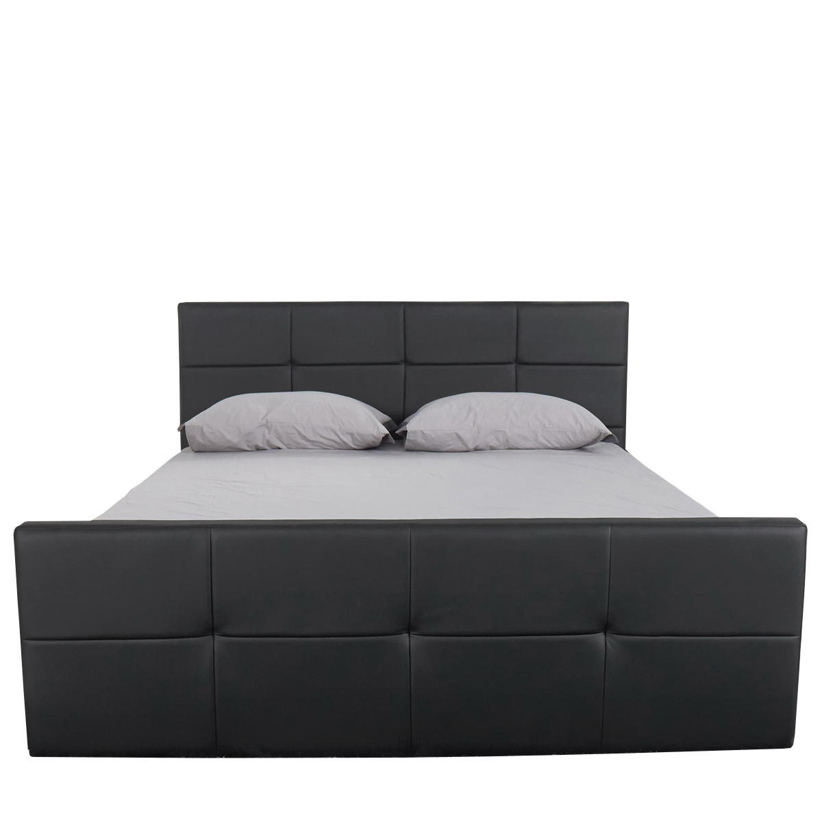 Κρεβάτι ANEMONE Μαύρο PU Με Αποθηκευτικό Χώρο 217x170x100cm